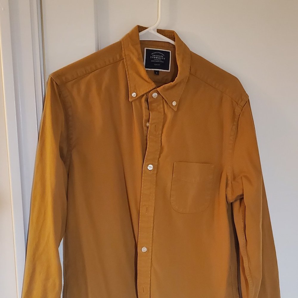Slim Fit Mustard Oxford Button Down